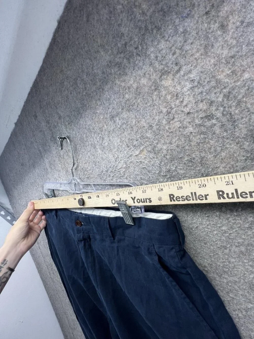 Ralph Lauren Pants Men 36x30 Blue Chino Flat Front Straight  Leg Casual Trouser